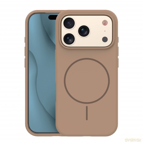 Nakładka Silicone Thin Mag do iPhone 17 Pro 6,3" brązowa