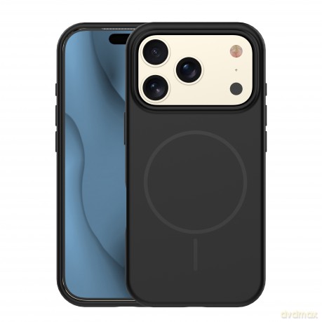 Nakładka Silicone Thin Mag do iPhone 17 Pro 6,3" czarna