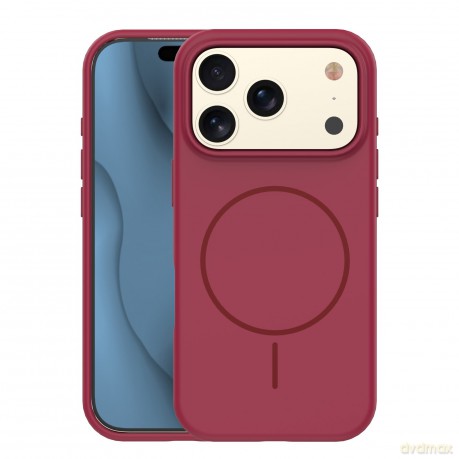 Nakładka Silicone Thin Mag do iPhone 17 Pro Max 6,9" bordowy