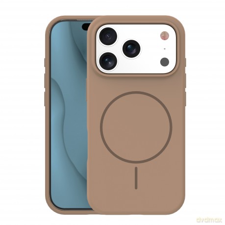 Nakładka Silicone Thin Mag do iPhone 17 Pro Max 6,9" brązowa
