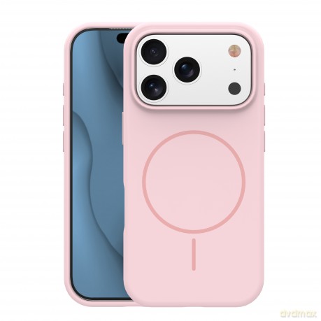 Nakładka Silicone Thin Mag do iPhone 17 Pro Max 6,9" jasnoróżowa