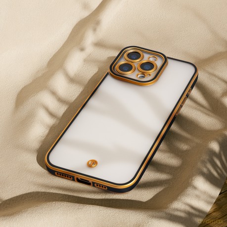 Nakładka Silky Gold do iPhone 14 6,1" czarna