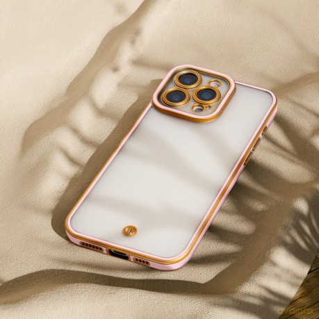 Nakładka Silky Gold do iPhone 17 6,3" różowa