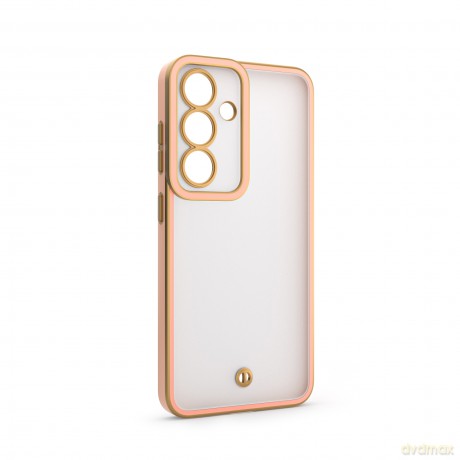 Nakładka Silky Gold do Samsung Galaxy S25 różowa