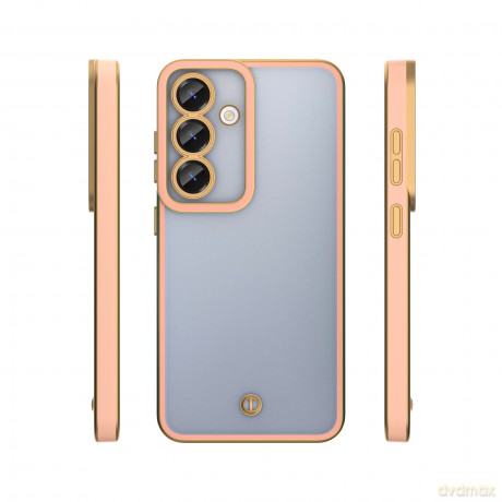 Nakładka Silky Gold do Samsung Galaxy S25 różowa