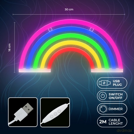 Neon LED TĘCZA 5 kolorów FLNE14X Forever Light