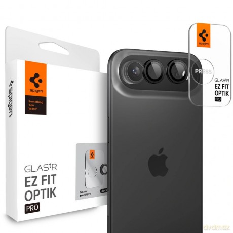 Osłona Aparatu Spigen Optik Pro Glas.Tr Ez Fit" Camera Protector 2-Pack do iPhone 17 Air czarna"