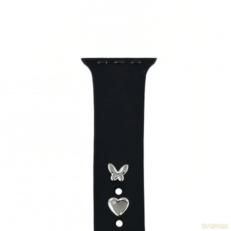 Pin Charms zestaw do paska do zegarka motyl srebrny