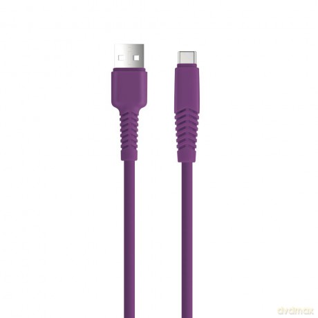 Setty kabel USB - USB-C 1,5 m 2,1A KSA-C-1.5219 fioletowy