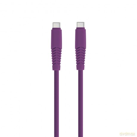 Setty kabel USB-C - USB-C 1,5m 2,1A KSC-C-1.5219 fioletowy