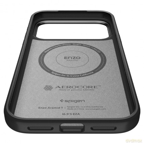 Spigen nakładka Enzo Aramid T" Mag Magsafe do iPhone 17 Pro czarna"