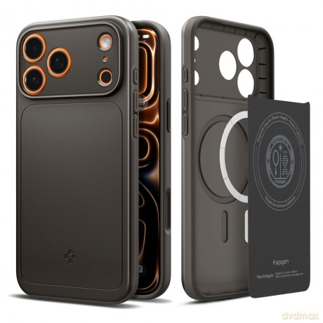 Spigen nakładka Thin Fit Mag Magsafe do iPhone 17 Pro Max Gunmetal