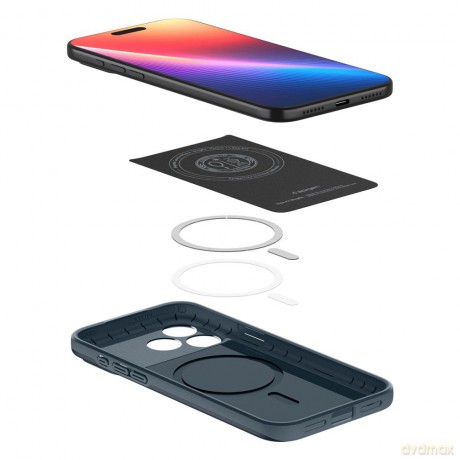 Spigen nakładka Thin Fit Mag Magsafe do iPhone 17 Pro Max Metal Slate