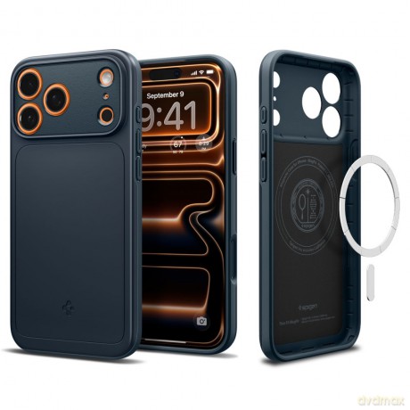 Spigen nakładka Thin Fit Mag Magsafe do iPhone 17 Pro Max Metal Slate