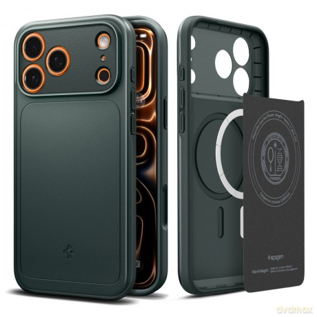 Spigen nakładka Thin Fit Mag Magsafe do iPhone 17 Pro Max zielona
