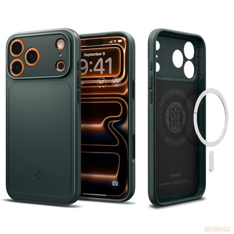 Spigen nakładka Thin Fit Mag Magsafe do iPhone 17 Pro Max zielona