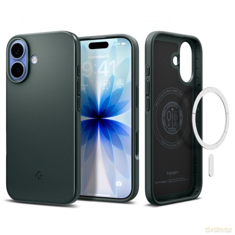 Spigen nakładka Thin Fit Mag Magsafe do iPhone 17 zielona