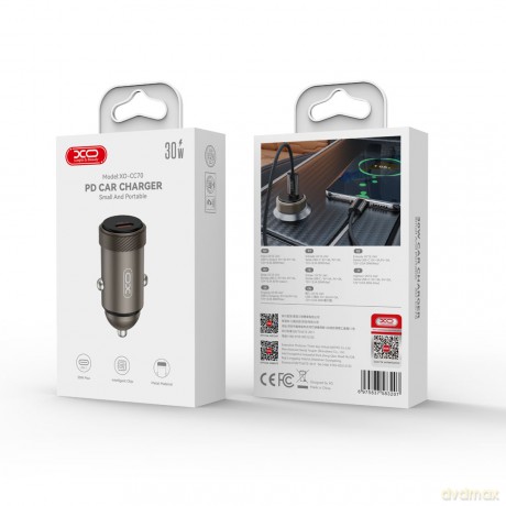 XO ładowarka samochodowa CC70 PD 30W 1x USB-C czarna