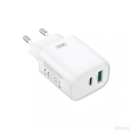 XO ładowarka sieciowa CE29 PD 20W 1x USB-C 1x USB biała