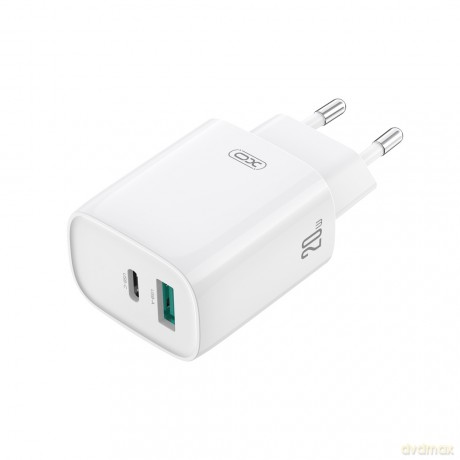 XO ładowarka sieciowa CE29 PD 20W 1x USB-C 1x USB biała