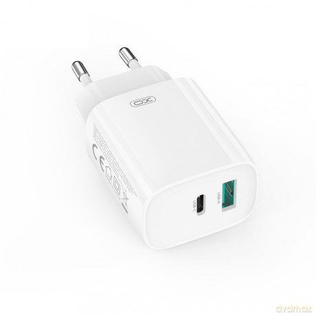 XO ładowarka sieciowa CE29 PD 20W 1x USB-C 1x USB biała