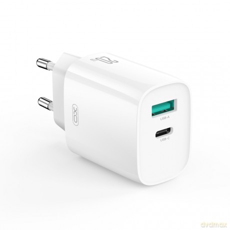 XO ładowarka sieciowa CE29 PD 20W 1x USB-C 1x USB biała