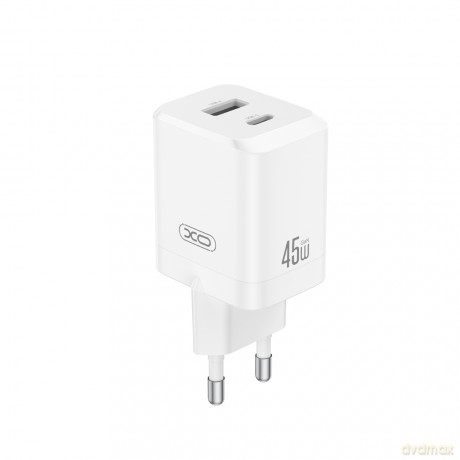 XO ładowarka sieciowa CE36 PD 45W 1x USB-C 1x USB biała