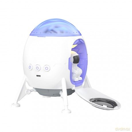 XO projektor LED CF38 gwiazd-galaktyk z głośnikiem Bluetooth biały