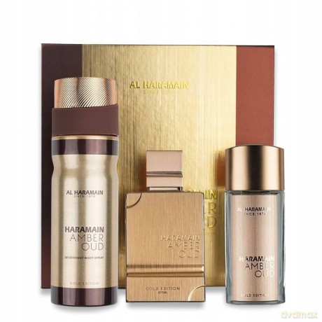 Amber Oud Gold Edition Extreme - parfmovan extrakt 75 ml + parfmovan extrakt 30 ml + deodorant ve spreji 200 ml