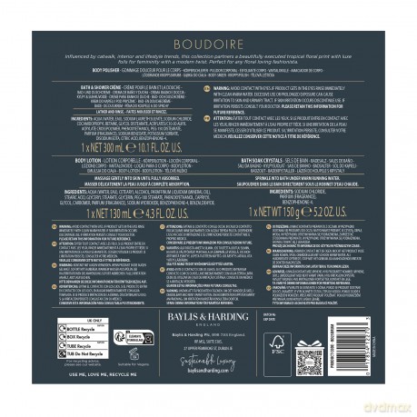 Boudoire Body Care Gift Set - Tropical Paradise Set 4 pcs