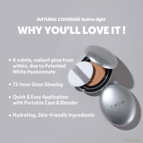 Brightening makeup in a sponge Mask Fit (Aura Cushion) 18 g - Shade: 25N Mocha