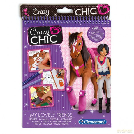 CLEMENTONI Crazy Chic Szkic. Konie Kucyk [KLOCKI]