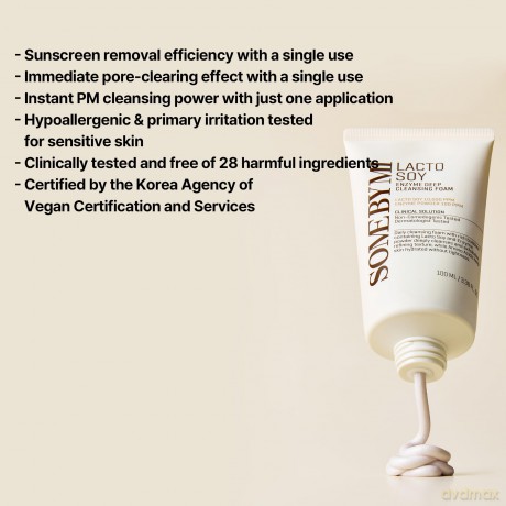 Cleansing facial foam with Lactosoy enzymes (Eyzyme Deep Cleansing Foam) 100 ml