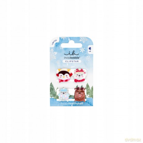Clipstar Kids Cozy Snowy Friends Hair Clip 4 pcs