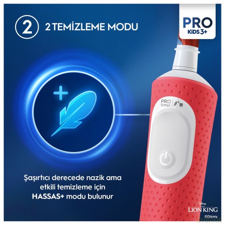 Electric Toothbrush with Travel Case for Kids The Lion King