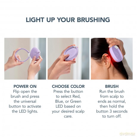 FLIP Play Advanced hairbrush with LED light - Variant: I Lilac You!