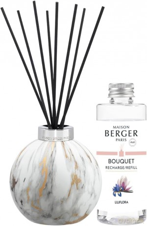 Gift set aroma diffuser Marbrure White + Liliflora refill 180 ml