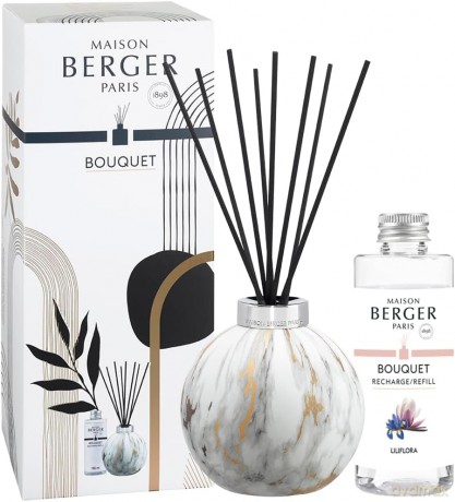 Gift set aroma diffuser Marbrure White + Liliflora refill 180 ml