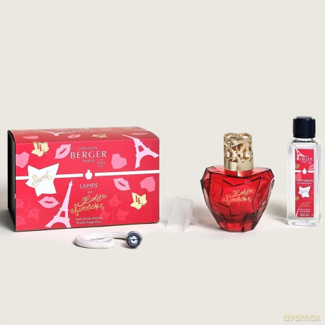 Gift set catalytic lamp Lolita Lempicka red + refill Lolita Lempicka Sweet 250 ml