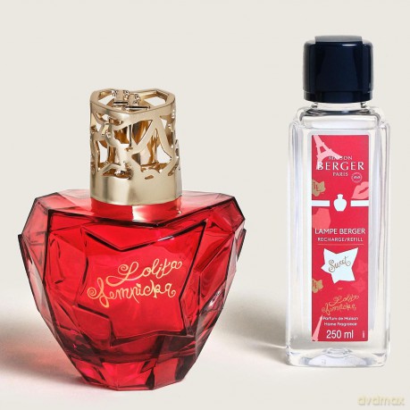 Gift set catalytic lamp Lolita Lempicka red + refill Lolita Lempicka Sweet 250 ml