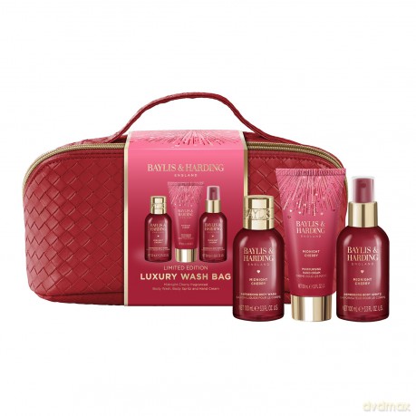 Gift set in a cosmetic bag Midnight Cherry 3 pcs