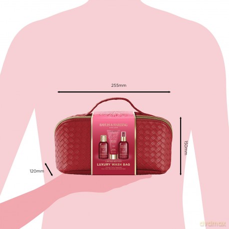 Gift set in a cosmetic bag Midnight Cherry 3 pcs