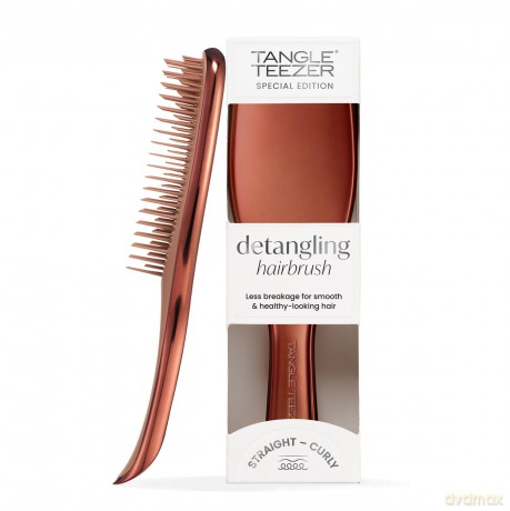 Hair Brush Ultimate Detangler Straight & Curly Chrome Chocolate Bronze