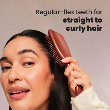 Hair Brush Ultimate Detangler Straight & Curly Chrome Chocolate Bronze