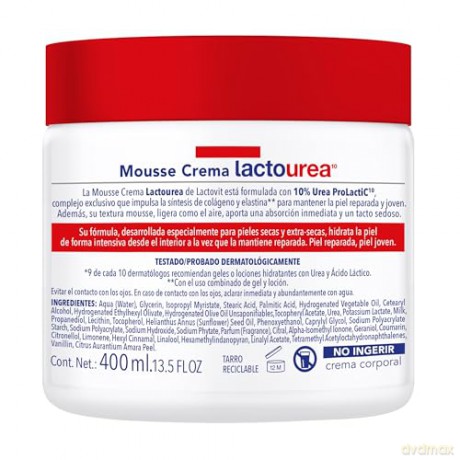 Lactourea Moisturizing Foaming Body Cream 400 ml