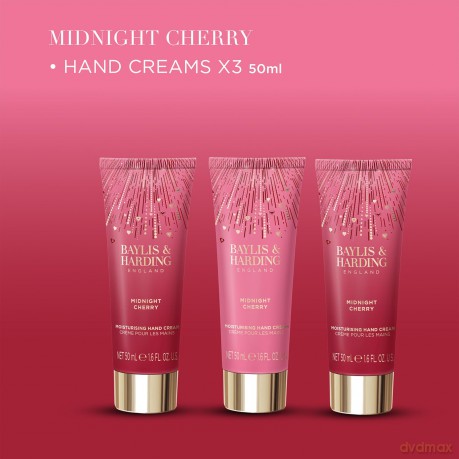 Midnight Cherry Hand Cream Gift Set 3 x 50 ml