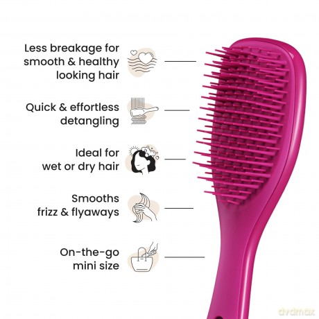 Mini Ultimate Detangler Electric Hair Brush Raspberry