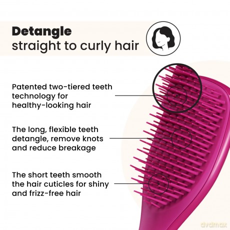 Mini Ultimate Detangler Electric Hair Brush Raspberry