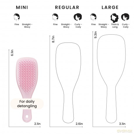 Mini Ultimate Detangler Hair Brush Millennial Pink