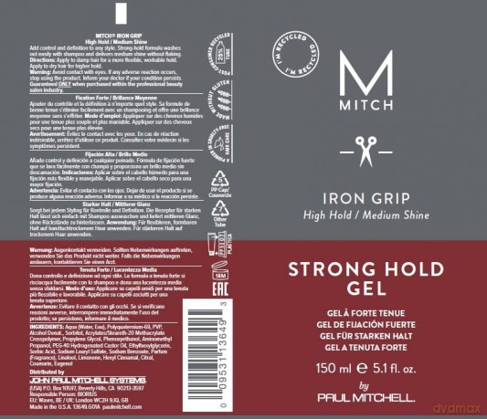 Mitch Iron Grip Strong Hold Gel 150 ml